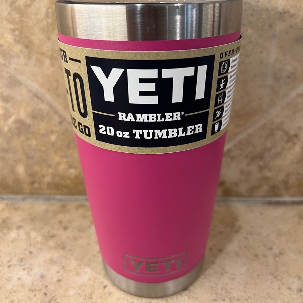New!! YETI Rambler 20 oz Tumbler in Peony Pink